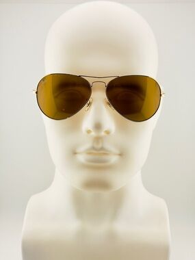 Ray-Ban Aviator Sunglasses RB3025 Gold Metal Frame with Brown Lenses UNISEX!